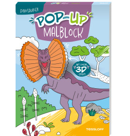 Pop-up Malblock. Dinosaurier