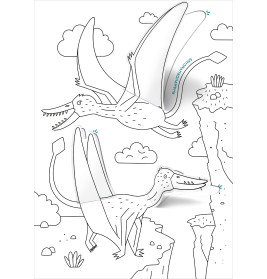 Pop-up Malblock. Dinosaurier