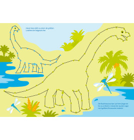 Total bunt von Punkt zu Punkt. Dinosaurier