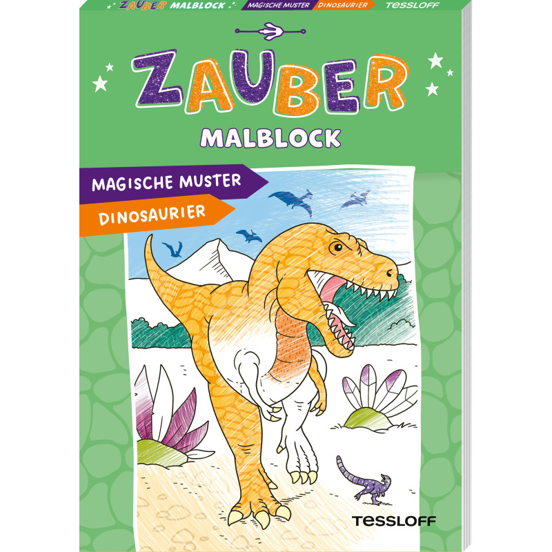 Zaubermalblock. Magische Muster. Dinosaurier