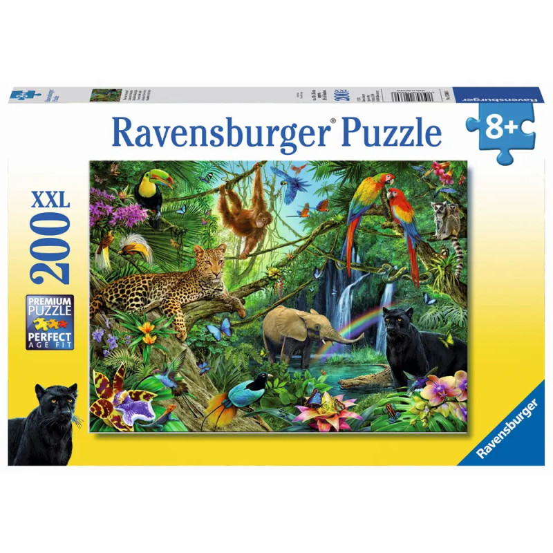 Ravensburger 12660 Puzzle Tiere im Dschungel 200 Teile XXL