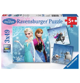 Ravensburger 9264 Puzzle Abenteuer im Winterland 3 X 49 Teile