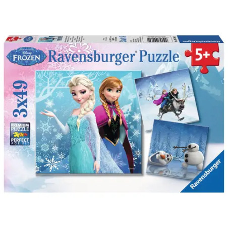 Ravensburger 9264 Puzzle Abenteuer im Winterland 3 X 49 Teile