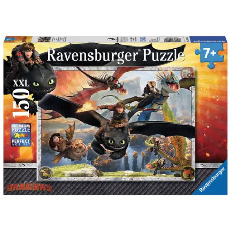 Ravensburger 10015 Puzzle Drachenzähmen leicht gemacht 150 Teile XXL