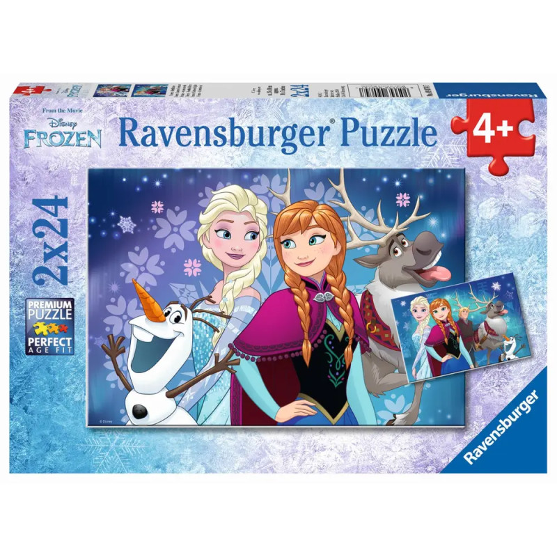 Ravensburger 9074 Puzzle Frozen - Nordlichter 2 X 24 Teile