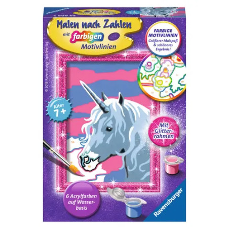 Ravensburger 29609 Malen nach Zahlen Einhorn Malen nach Zahlen Serie F