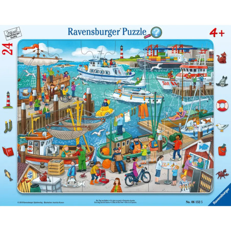 Ravensburger 6152 Puzzle Ein Tag am Hafen 24 Teile
