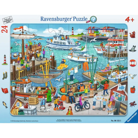 Ravensburger 6152 Puzzle Ein Tag am Hafen 24 Teile