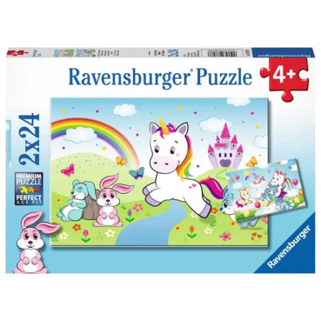 Ravensburger 7828 Puzzle Märchenhaftes Einhorn 2 X 24 Teile