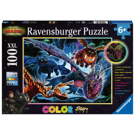 Ravensburger 13710 Puzzle Leuchtende Dragons 100 200 Teile XXL