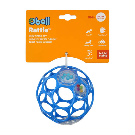 Oball Rattle 10 cm - Blau, sortiert
