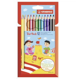 Triangular colored pencil STABILO® Trio® dick walletDreikant-Buntstift STABILO® Trio® dick Etui
