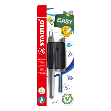 Stabilo EASY Buddy Füller  M Feder schwarz  SB Karte