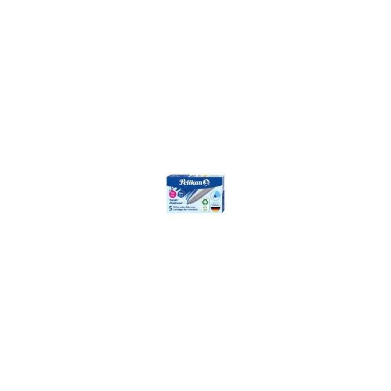 Pelikan Twist® eco Tintenroller-Patronen für Pelikano®/ Twist® , Blau, 5 Stück, Faltschachtel