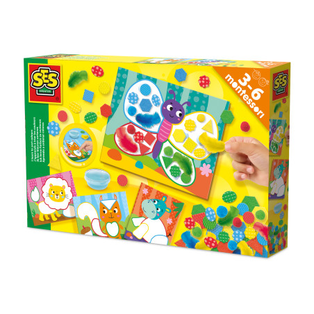 Montessori - Farben und Materi alien sortieren