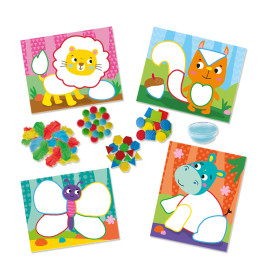 Montessori - Farben und Materi alien sortieren