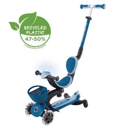 Globber Go-Up Active Lights 360 blau mit Leuchtrollen