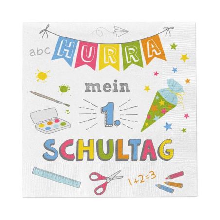 Servietten Hurra Schule 20er Pack