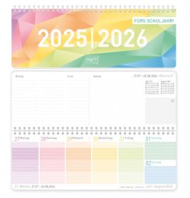 Tischkalender Schuljahr 25/26 Rainbow