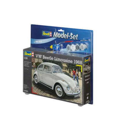 Model Set VW Beetle Limousine 68, Revell Modellbausatz mit Basiszubehör