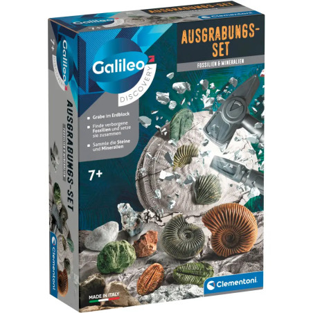 Ausgrabungs-Set Fossilien & Mineralien