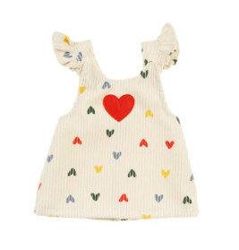 Puppen-Kordkleid ''Herz-Konfetti'' mit T
