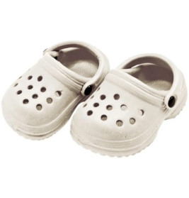 Puppen-Clogs, beige groß, Gr. 38-45 cm