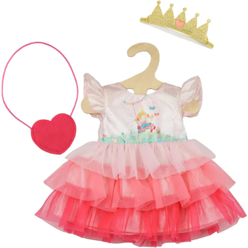 Kleid''Prinzessin Emily'' mit  Herztasche und Krone Gr.35-45