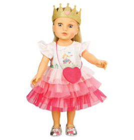 Kleid''Prinzessin Emily'' mit  Herztasche und Krone Gr.35-45