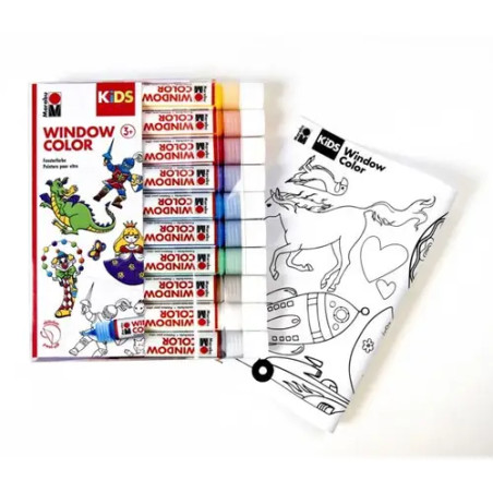 Marabu KiDS WINDOWCOLOR, 10x25 ml, sorti
