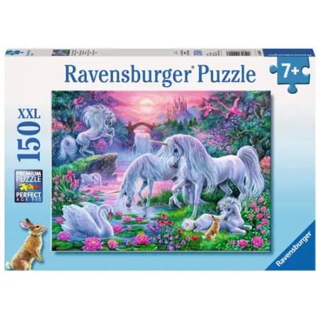 Ravensburger 10021 Puzzle Einhörner im Abendrot 150 Teile XXL