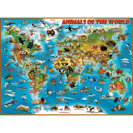 Ravensburger 13257 Puzzle Tiere rund um die Welt 300 Teile