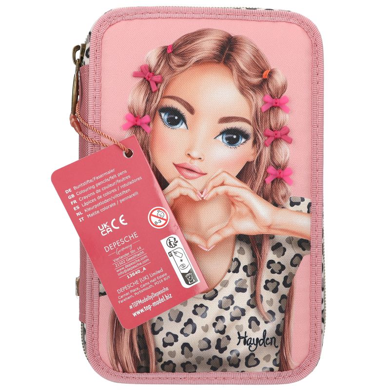TopModel 3 Fach Federtasche