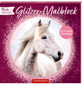 Glitzer-Malblock: Pferdefreund