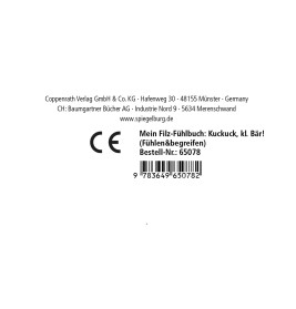 Mein Filz-Fühlbuch: Kuckuck, kl. Bär!