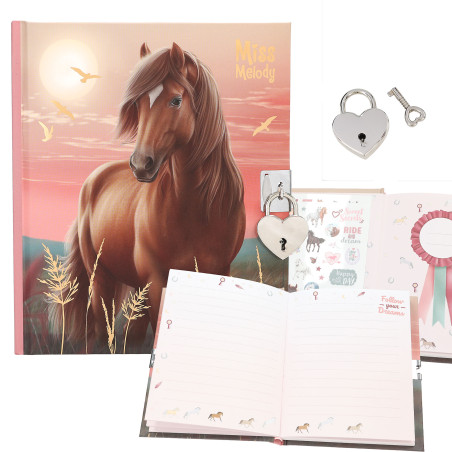 Miss Melody Tagebuch mit Stickern, Motiv