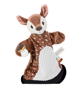 Schmusetuch Handpuppe Rehkitz 2in1 26x25