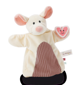 Schmusetuch Handpuppe Maus 2in1 26x25cm
