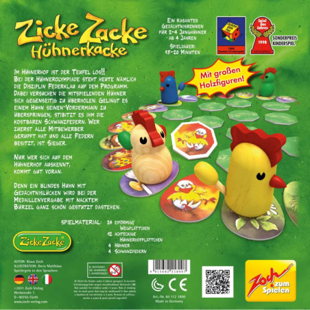 ZOCH Verlag Zicke Zacke Hühnerkacke - Spiel des Jahres 1998