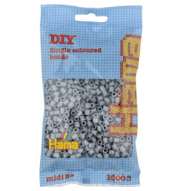 Hama® Bügelperlen Perlen, grau, 1.000 Stück