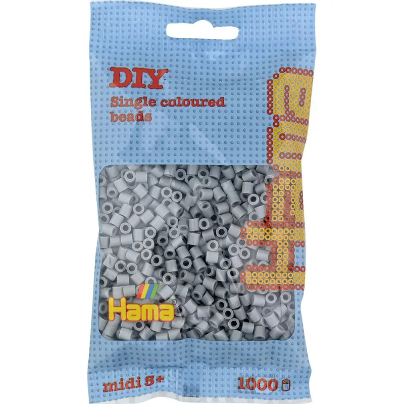 Hama® Bügelperlen Perlen, grau, 1.000 Stück