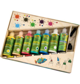 Folia - Window Color Funny Color Antik Profi Set 6 Farben + 1 Konturen