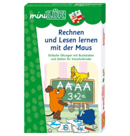 Box: Cartoon-Tiere lernen auf Deutsch Mathe und Lesen, Titel: Rechnen und Lesen lernen mit der Maus.
