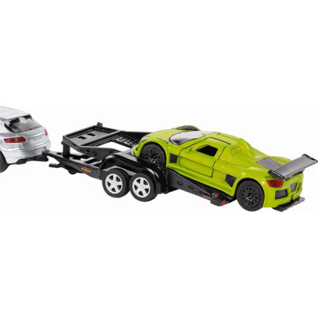 SIKU 2544 PKW mit Transport-Anh¤nger 1:55