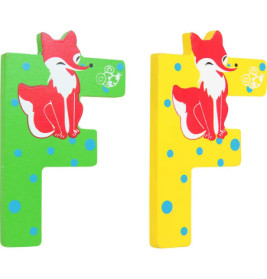 SpielMaus Holz Buchstabe F, 2-fach sortiert