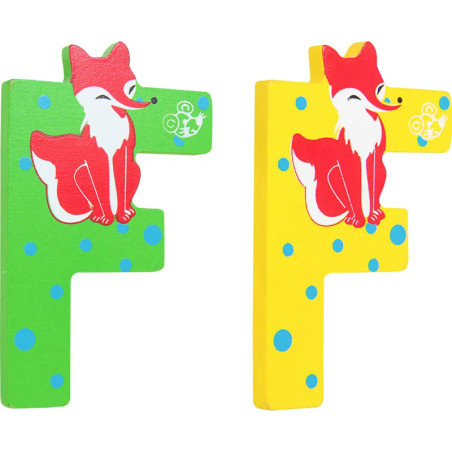SpielMaus Holz Buchstabe F, 2-fach sortiert