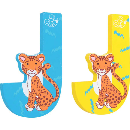 SpielMaus Holz Buchstabe J, 2-fach sortiert