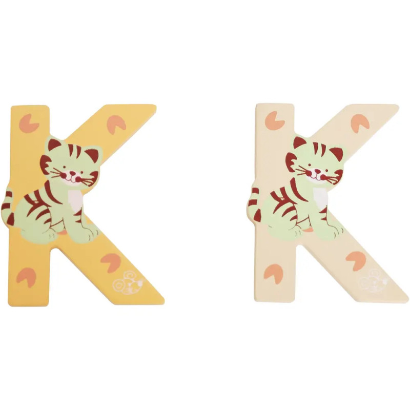 SpielMaus Holz Buchstabe K, 2-fach sortiert