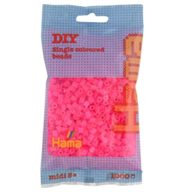 Hama® Bügelperlen Midi - Neion Fuchsia 1000 Perlen