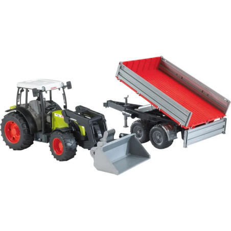 Claas Nectis 267 F mit Frontlader und Bordwandanhänger